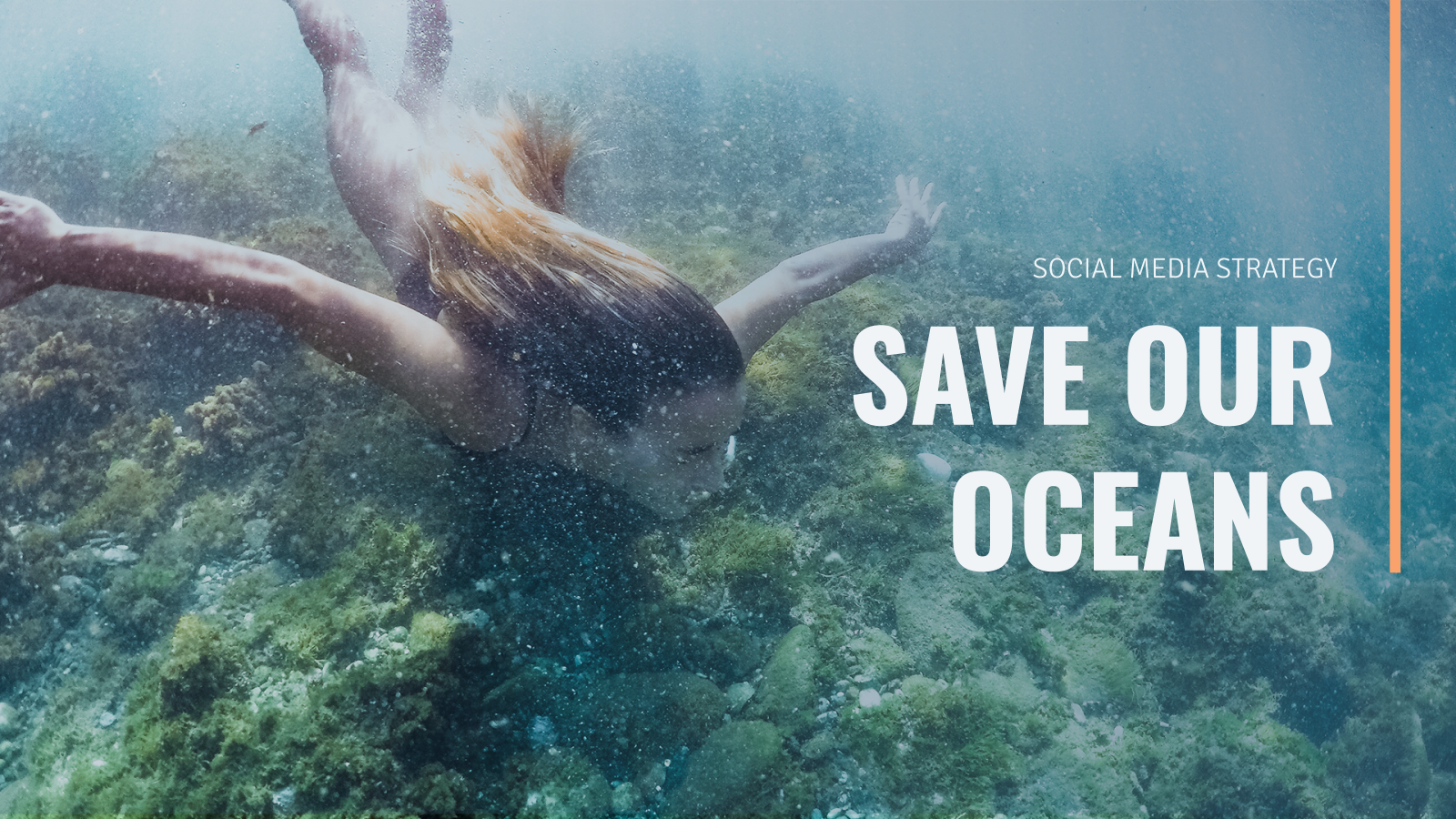 保存我们的海洋社交媒体PowerPoint模板